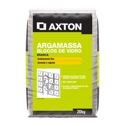 Argamassa Bloco de Vidro e Elemento Vazado Cobogó Interno e Externo 20kg Branco Axton