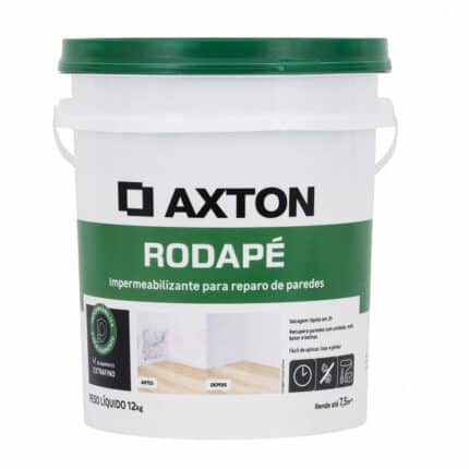 Argamassa para Correção de Rodapé Impermeabilizante Axton Rodapé e Parede 12kg Branco