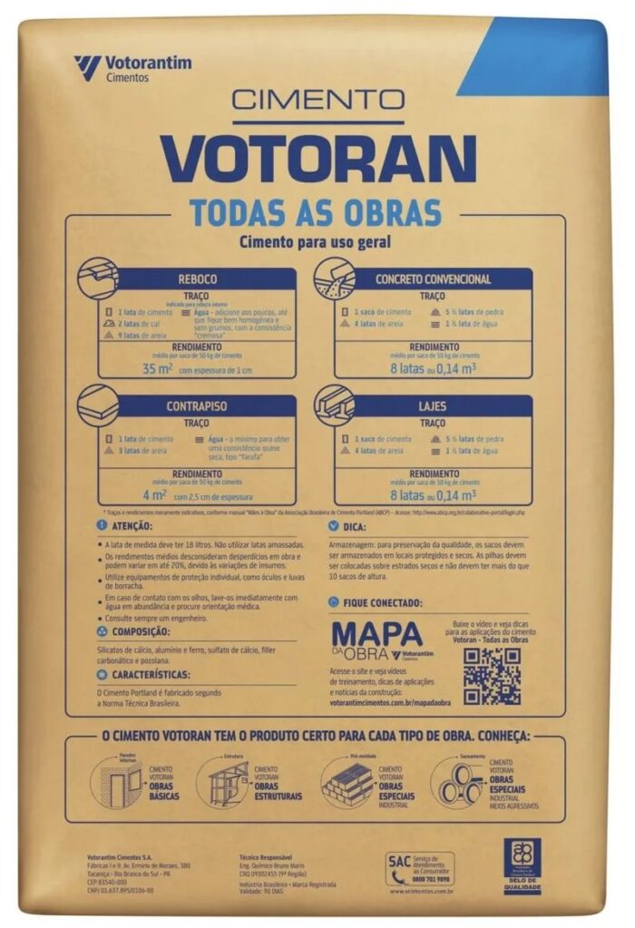 Cimento Votoran CP-IV 4205 Todas as Obras 50kg - Imagem 2